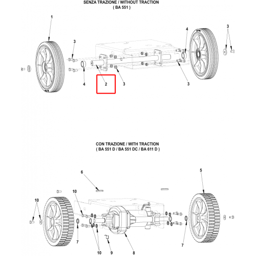 BA 551 Tekerlek Mili Galvaniz Sıp