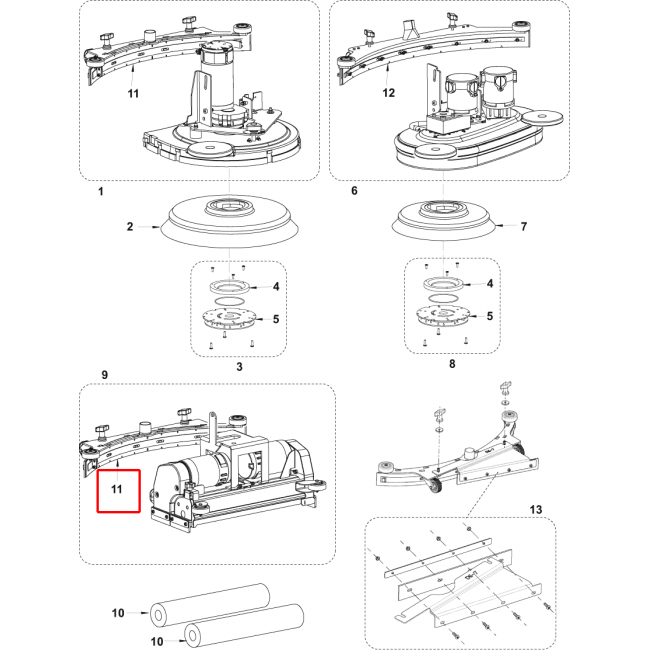 Nilfisk BA 551 Silici Lastik 740Mm 29 Metal Kit