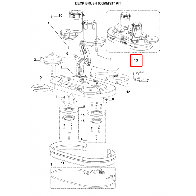 Platform Fırça 600Mm / 24 Kit