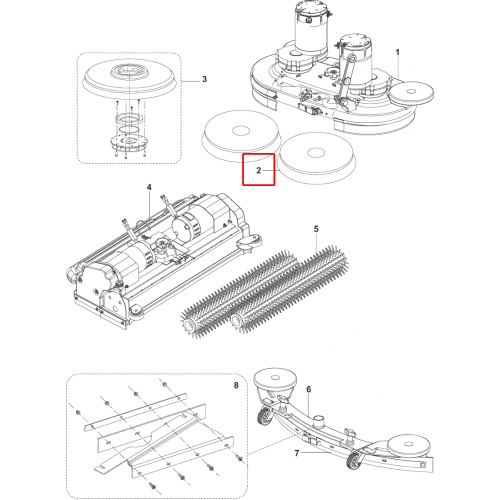 Fırça Diski 430Mm 17 Gri 240 Gri