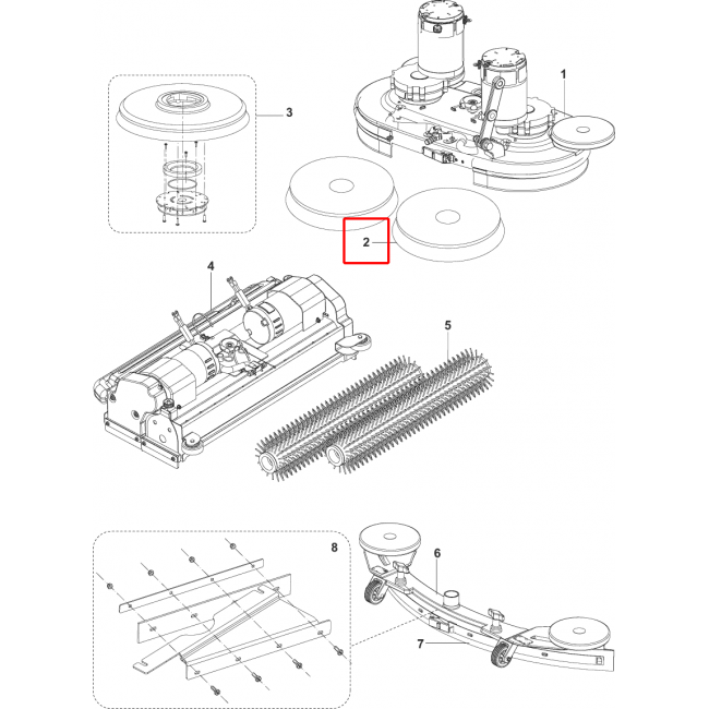 Fırça Diski 430Mm 17 Gri 180 Gri