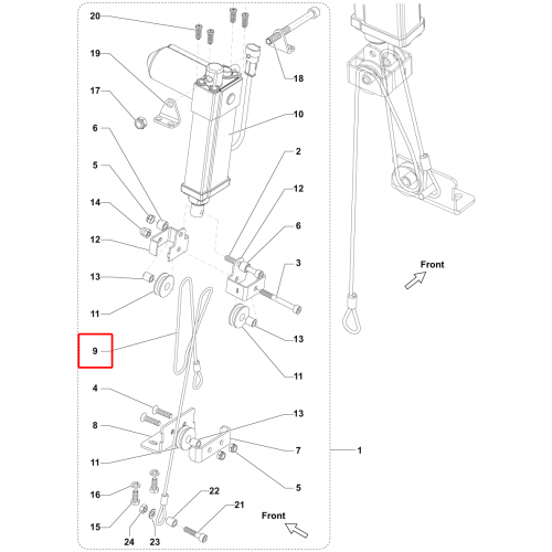 BR 752 Kablo Silici Lastik Kaldırma L.718Mm