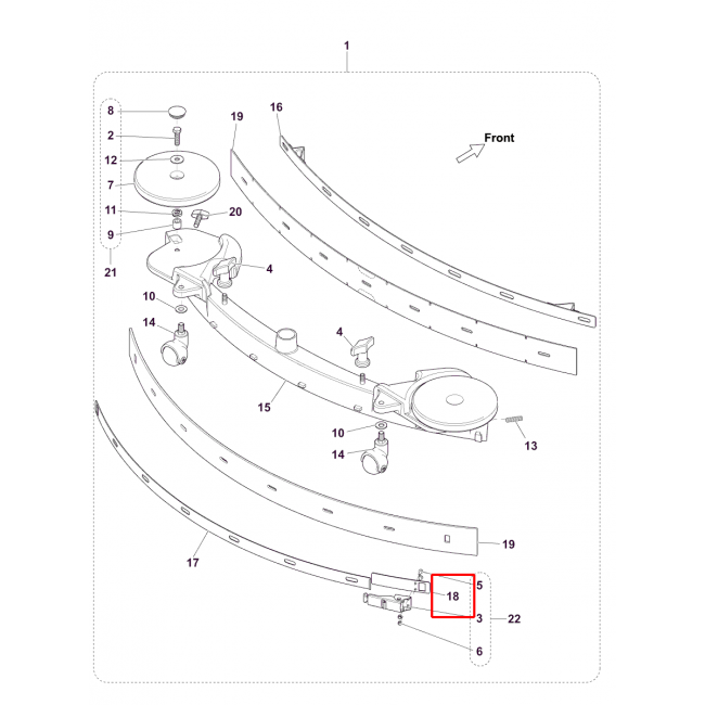 BR 752 Çerçeve Arka Lt Ss F Silici Lastik 890Mm 35