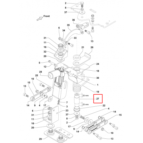 BR 752 Pim Destek Jak Motor Cyl.Dec