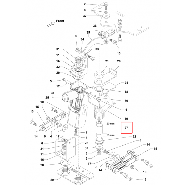 BR 752 Pim Destek Jak Motor Cyl.Dec