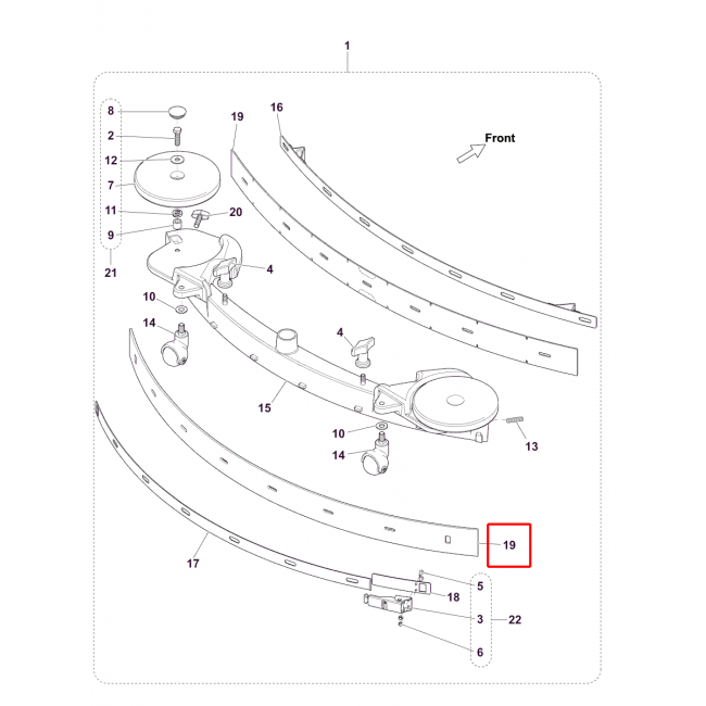 Nilfisk BR 752 Silici Lastik Kiti 890Mm 35 Poliüretan