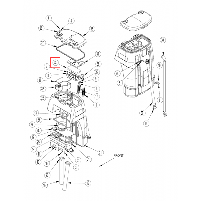 Nilfisk BR 855 Filtre