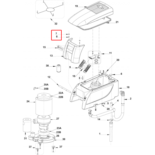 CA 551 Fiş Dome O.D. 18.2 Plastik Siyah