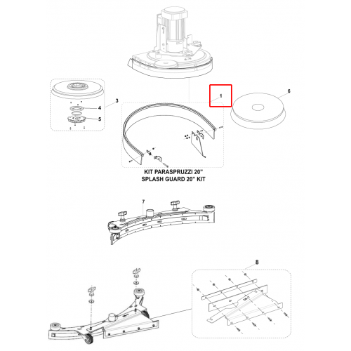 Nilfisk CA 551 Silici Lastik 740Mm 29 Pu Kit