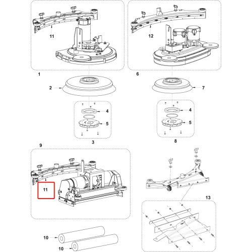 Nilfisk CA 551 Silici Lastik 740Mm 29 Metal Kit
