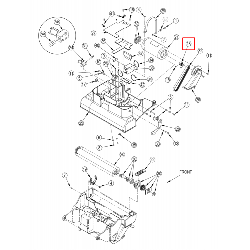 Nilfisk ES 300 Kasnak Poly-V