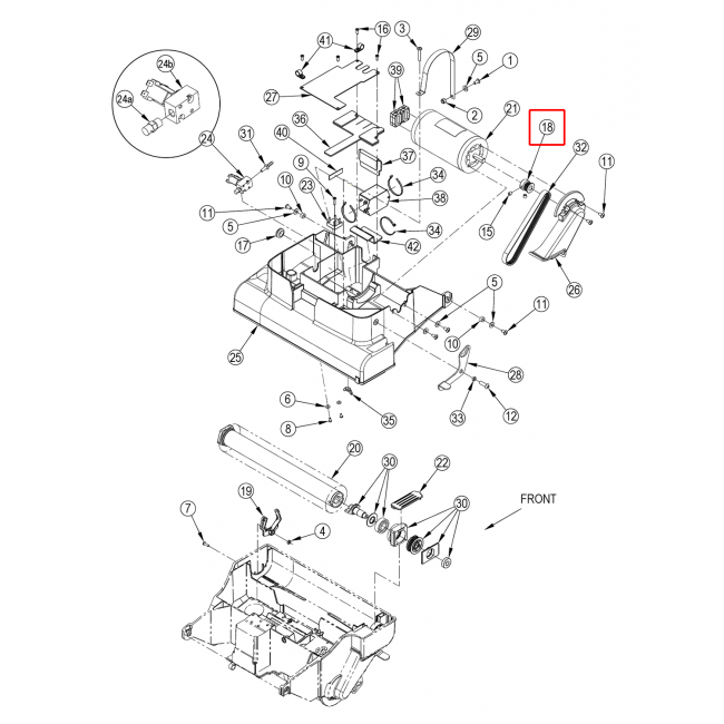 Nilfisk ES 300 Kasnak Poly-V