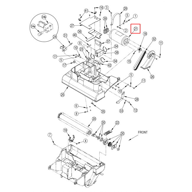 Nilfisk ES 300 Motor 230Vdc 1 / 3Hp