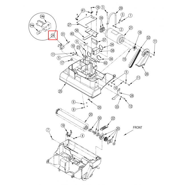 Nilfisk ES 300 Vana / Nozul Komple-240V-Restore