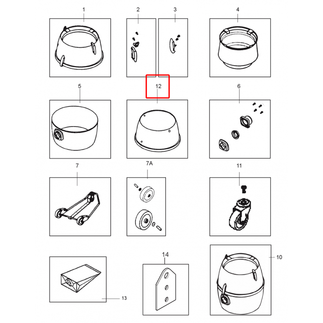 GM 80P Beh. Overpart Gm 80