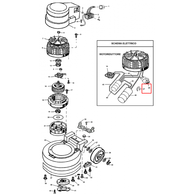 Nilfisk PS 333 A Redüktörlü Motor