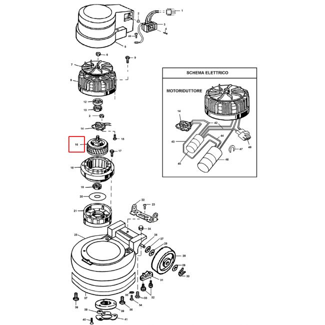 Nilfisk PS 333 A Rotor D.112