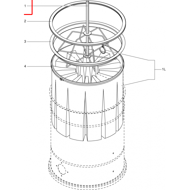 Nilfisk S2 Filtre Çırpıcı Kafes Fe D460 M. S2-S3