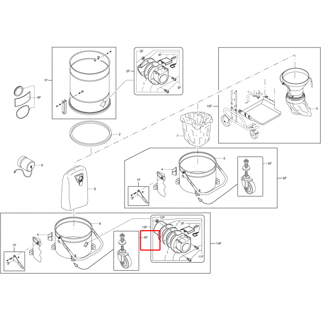 S3 Kit İnox Hazne Tekerlekler