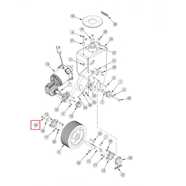 Nilfisk SC 1500 Sürüş Motoru Kiti