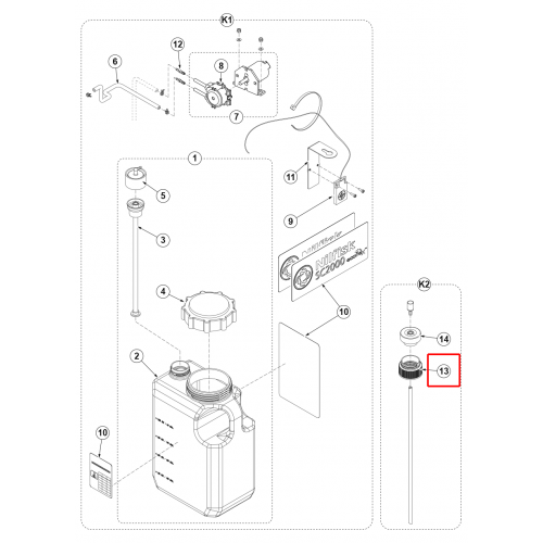 SC 2000 Deterjan Solüsyon Tankı Adaptör