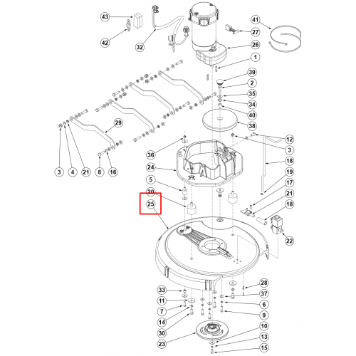 Nilfisk SC 2000 Fırça Platformu 530Mm / 21 Plastik Sıp