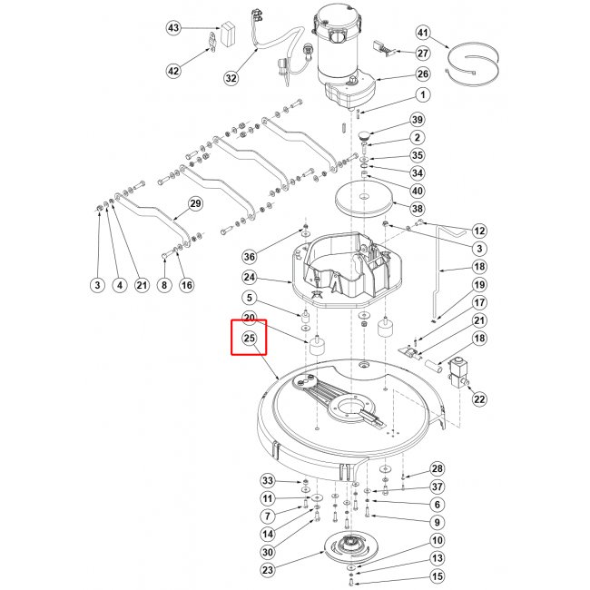 Nilfisk SC 2000 Fırça Platformu 530Mm / 21 Plastik Sıp