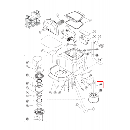 SC 2000 Ses Yalıtımı Üst Vakum Motor Sıp