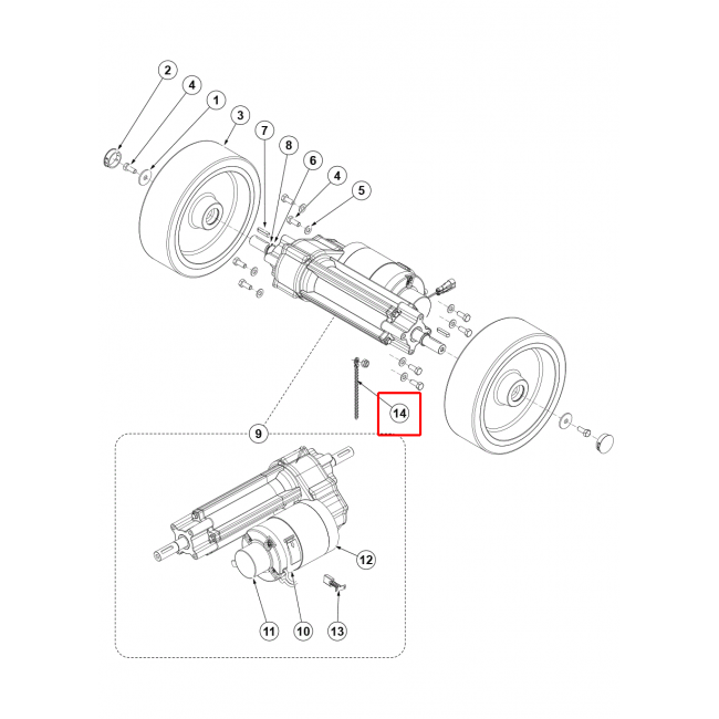 SC 2000 Tekerlek Donanım D.254X80 Kit