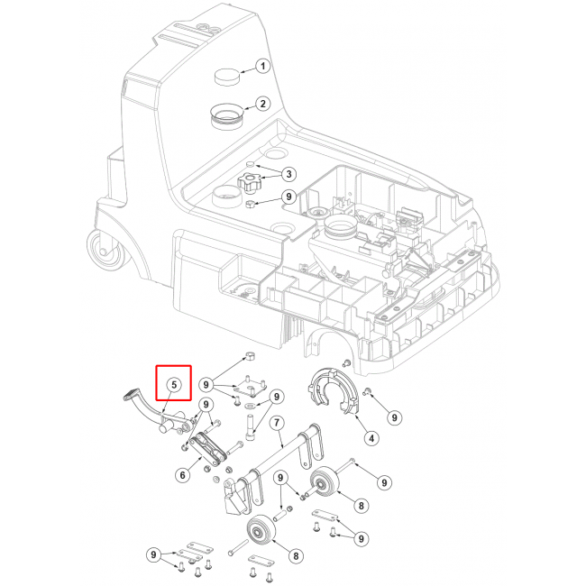 SC 250 Alüminyum Makine Park Pedalı