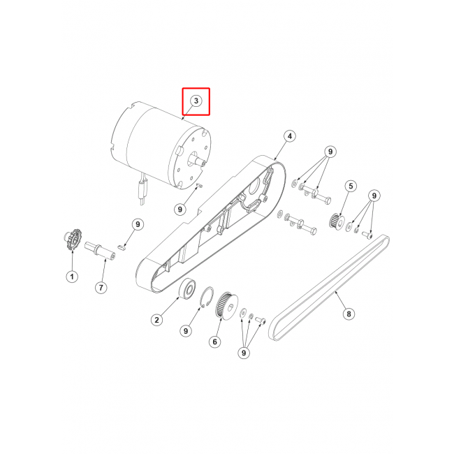 Nifisk SC 250 Motor Fırçası 180W 36V