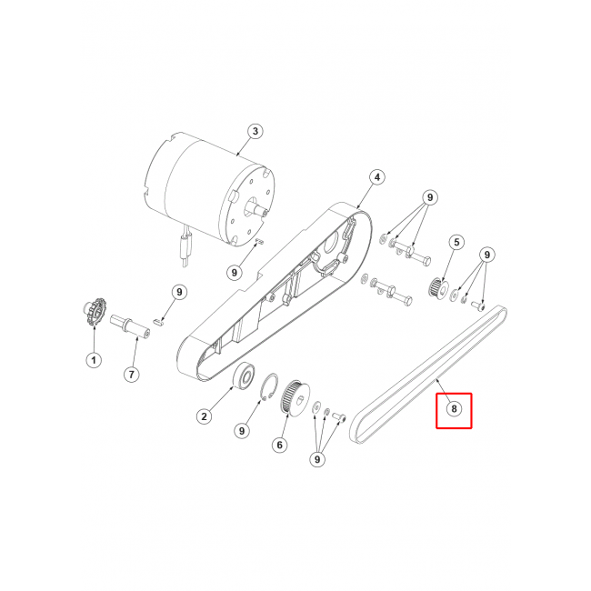 Nilfisk SC 250 Triger Kayışı Htd / Omega 669 3M 09 Sıp