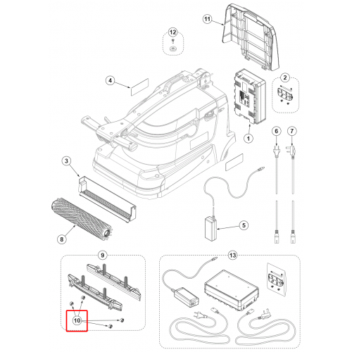 Nilfisk SC 250 Tekerlek D.18 Plastik Gri 4 Adet Set