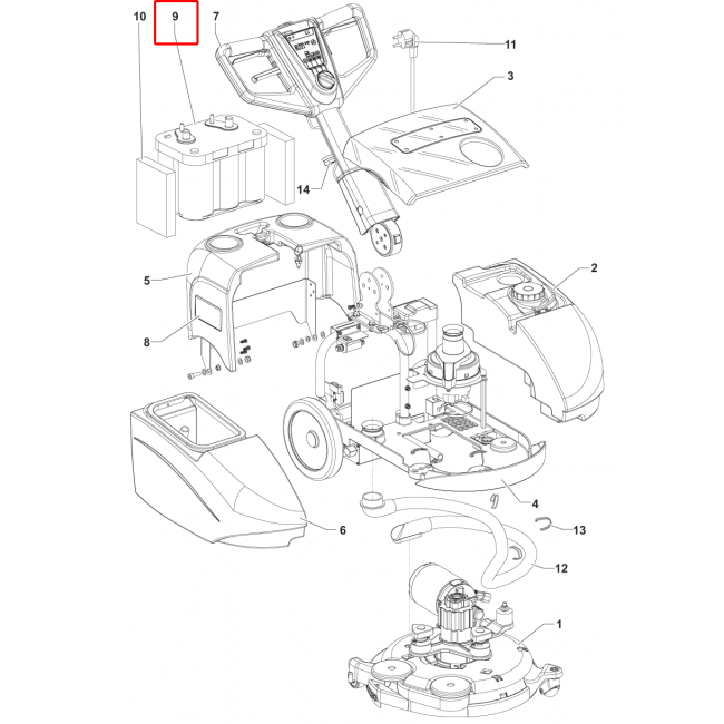 Nilfisk SC 351 Akü 12V-87Ah Agm Monoblok