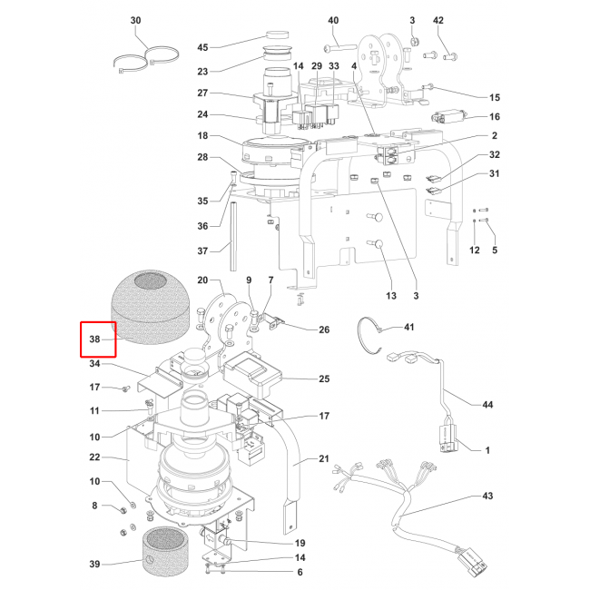 Nilfisk SC 351 Vakum Motoru Kasası