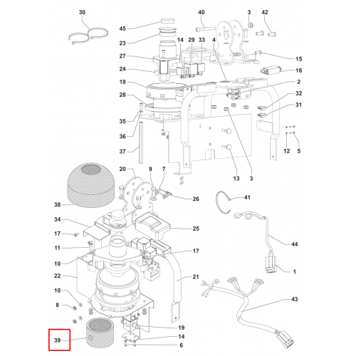 Nilfisk SC 351 Vakum Motoru Alt Kasa