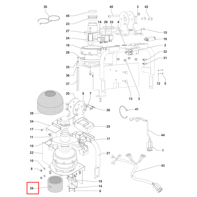 Nilfisk SC 351 Vakum Motoru Alt Kasa