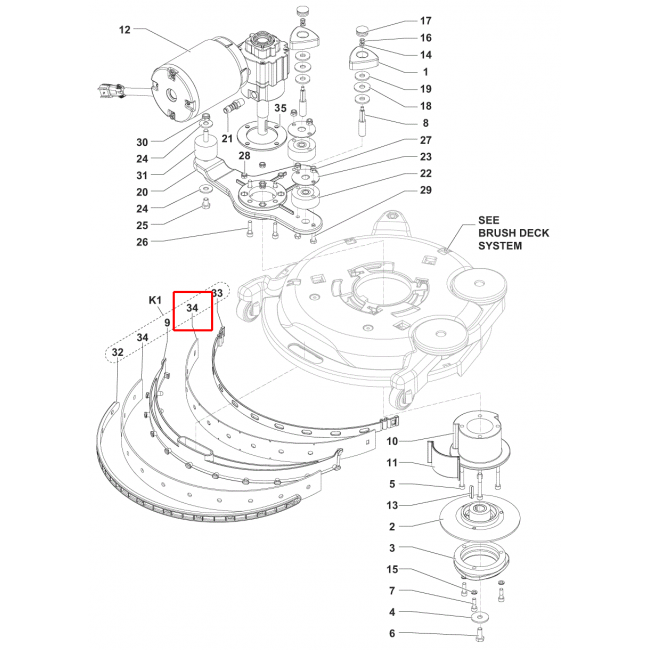 Nilfisk SC 351 Silici Lastik 370Mm 14.5 Pu Kit