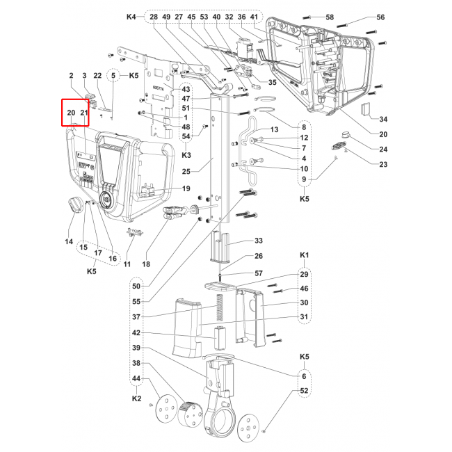 SC 351 Tutma Kolu Kapakları Gri