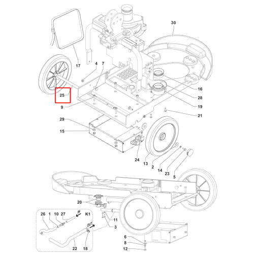 SC 351 Tekerlek Mili Ss Kiti