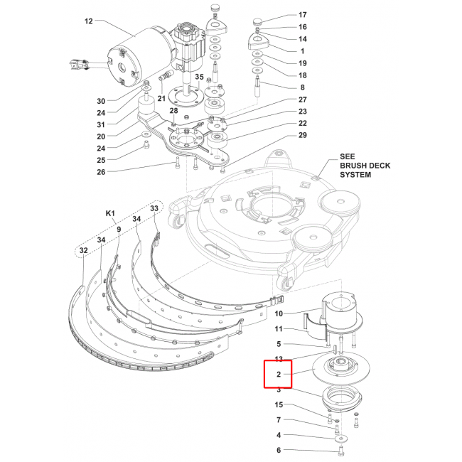 SC 351 Hub Metal F Fırça