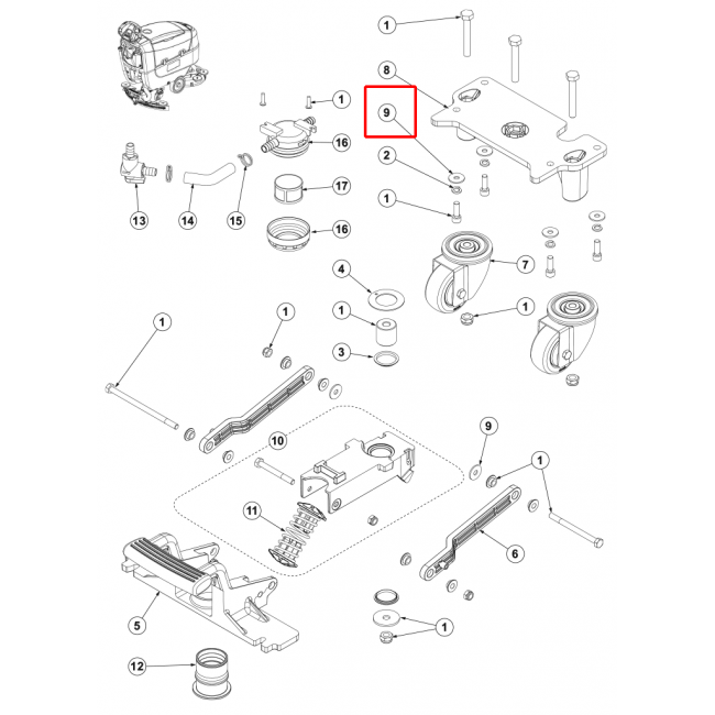 SC 401 43B Pul Düz M8X24X2 Iso7093 5 Adet Set