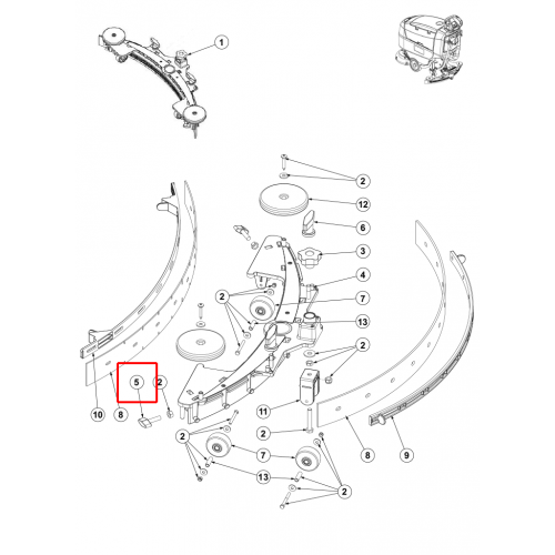 SC 401 43B Düğme M8X30 Thd Stud Ss Sıp