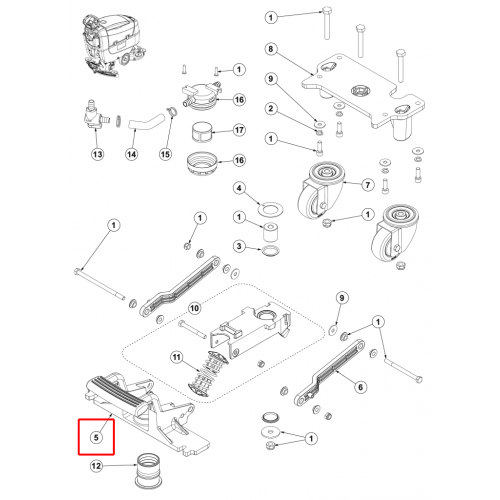 SC 401 43B Silici Lastik Destek Alt F Sıp