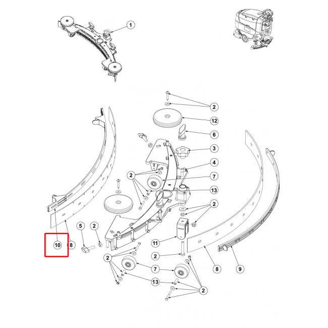 SC 401 43B Çerçeve Ön Plastik F Silici Lastik 700Mm 28 Sıp