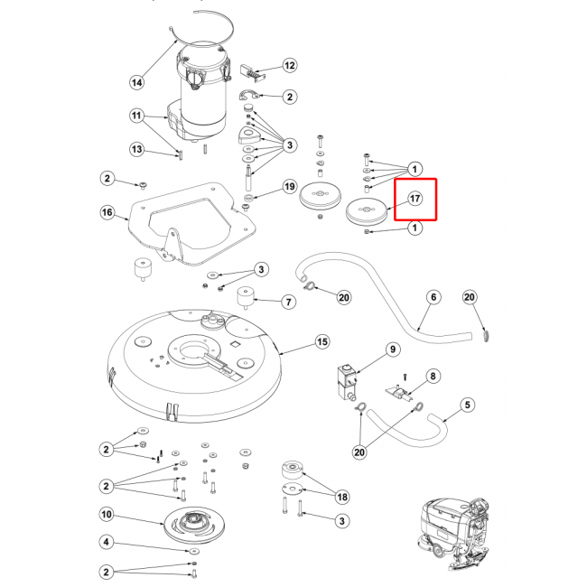 SC 401 43B Tekerlekli Tampon D.100 Plastik 2 Adet Set