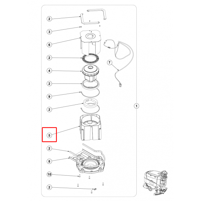 SC 401 43B Destek Dış Plastik F Vakum Motor Kiti