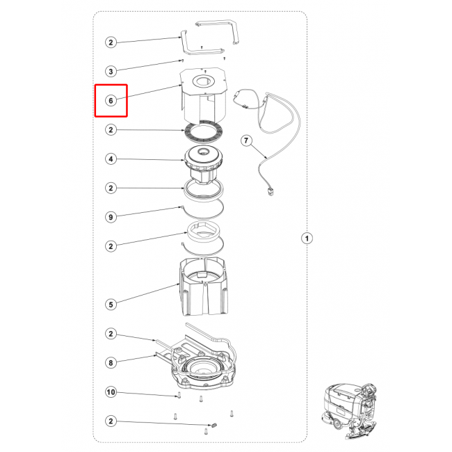 SC 401 43B Destek İç Plastik F Vakum Motor Sıp