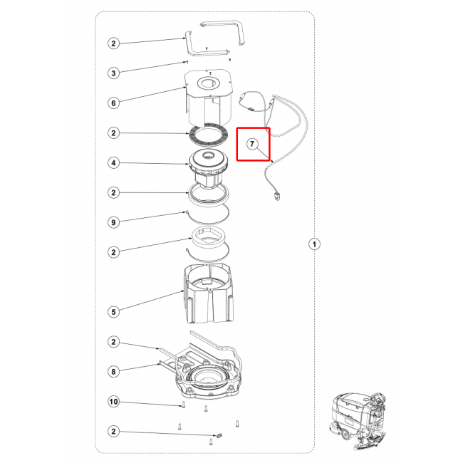 SC 401 43B Vakum Motoru Kablo Seti 24 V Sıp