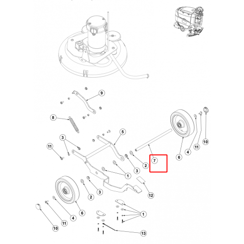 SC 401 43B Tekerlek Mili Phos. Sıp